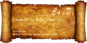 Csokán Dénes névjegykártya
